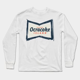 Ocracoke Island, NC Summertime Vacationing Bowtie Sign Long Sleeve T-Shirt